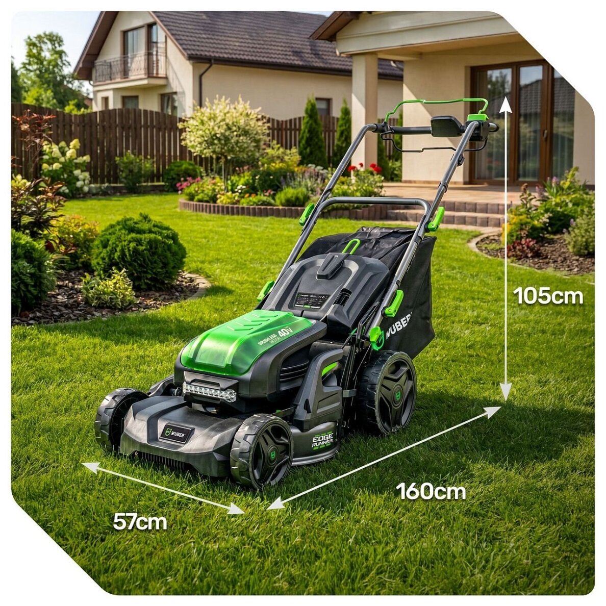 40 V akumuliatorinė vejapjovė Wuber W05805, 47 cm 3