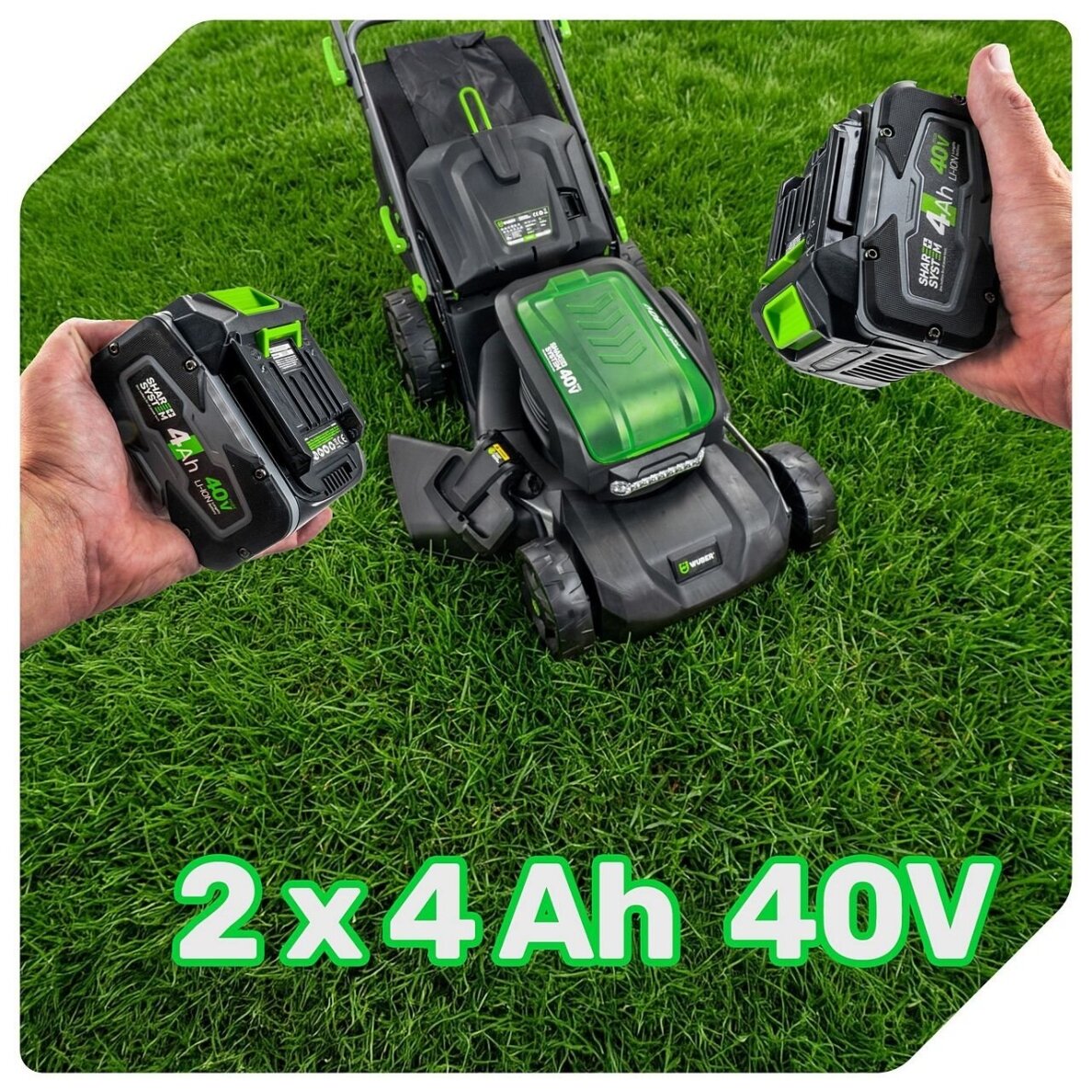 40 V akumuliatorinė vejapjovė Wuber W05805, 47 cm 4 40 V akumuliatorinė vejapjovė Wuber W05805, 47 cm 4