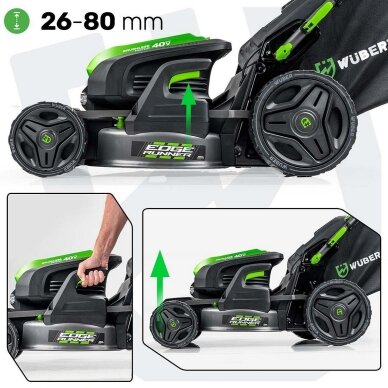 40 V akumuliatorinė vejapjovė Wuber W05805, 47 cm 14 40 V akumuliatorinė vejapjovė Wuber W05805, 47 cm 14