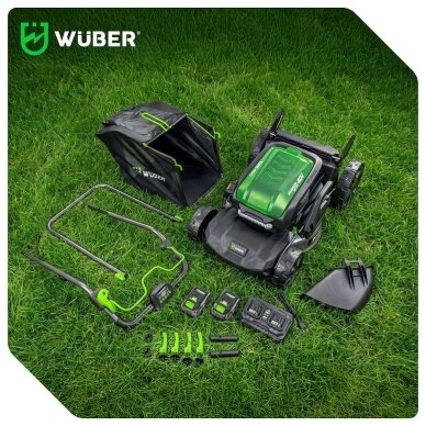 40 V akumuliatorinė vejapjovė Wuber W05805, 47 cm 16 40 V akumuliatorinė vejapjovė Wuber W05805, 47 cm 16