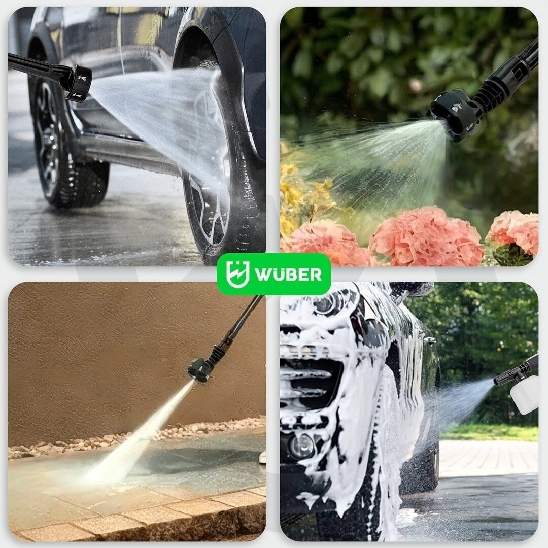 Akumuliatorinis aukšto slėgio plovimo įrenginys Wuber su 2,0Ah baterija 11 Akumuliatorinis aukšto slėgio plovimo įrenginys Wuber su 2,0Ah baterija 11