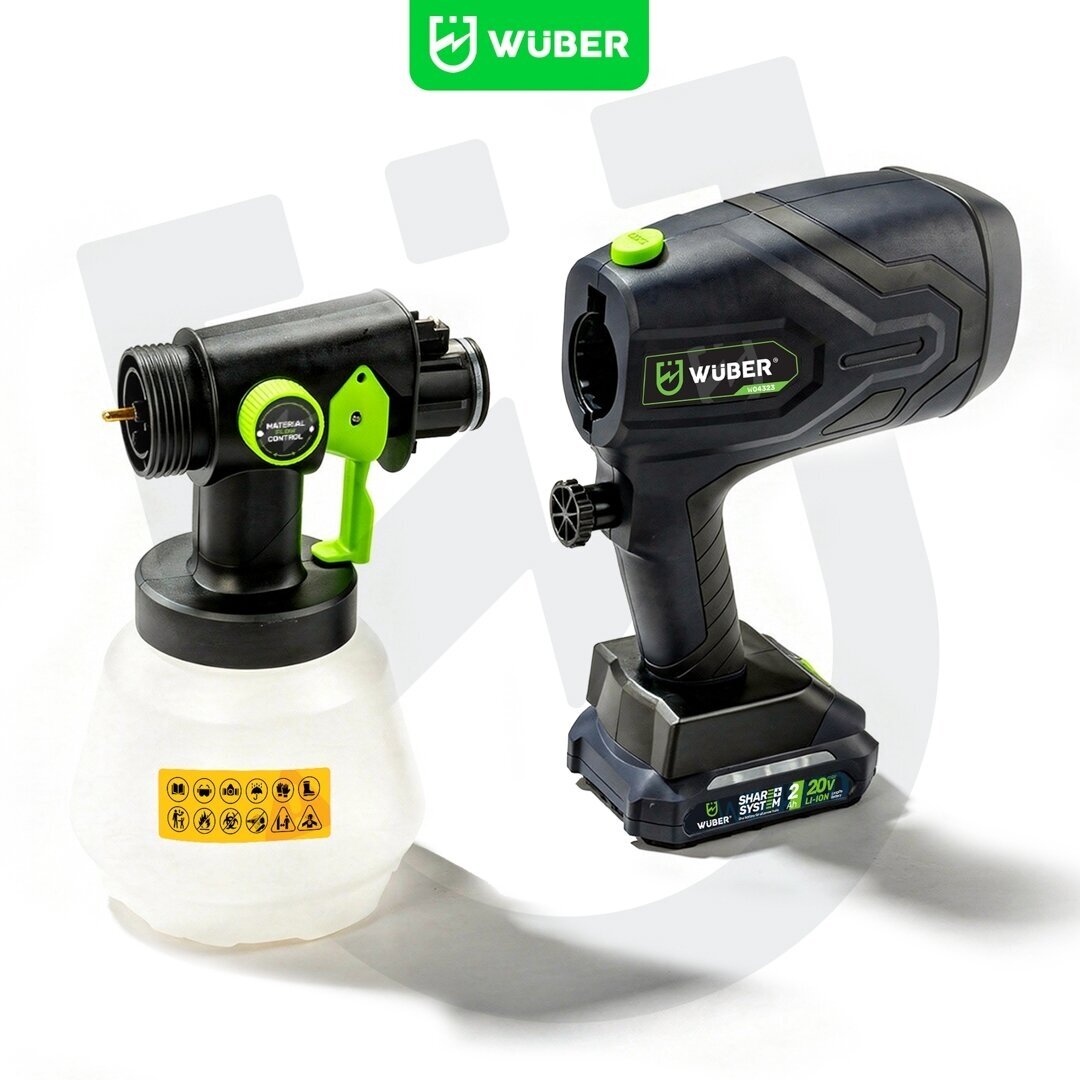 Akumuliatorinis dažų purkštuvas Wuber W04323, 20V Li-ion, 4,0 Ah 2