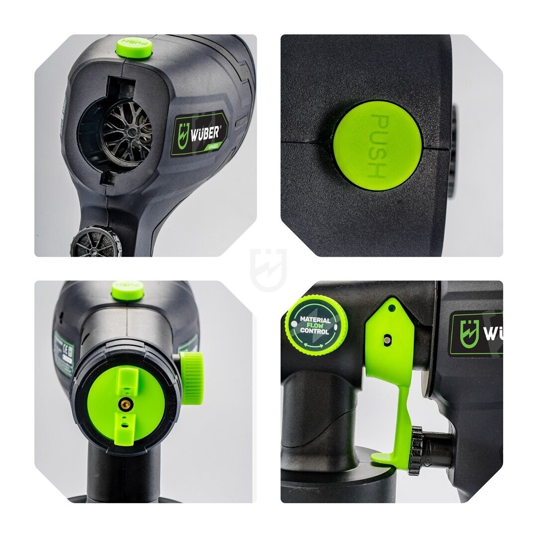 Akumuliatorinis dažų purkštuvas Wuber W04323, 20V Li-ion, 4,0 Ah 9