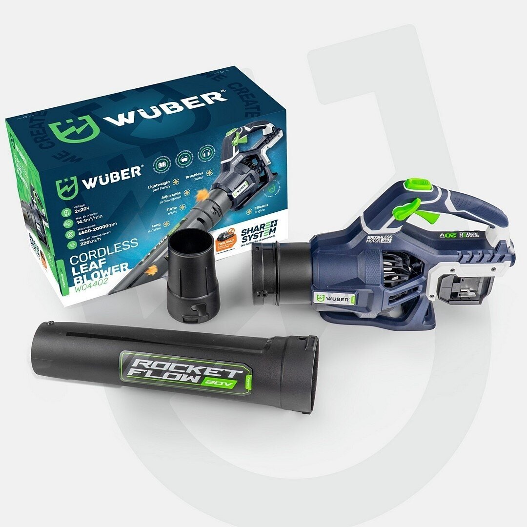 Akumuliatorinis lapų pūstuvas Wuber 40V, su 2x4,0Ah baterijom 1