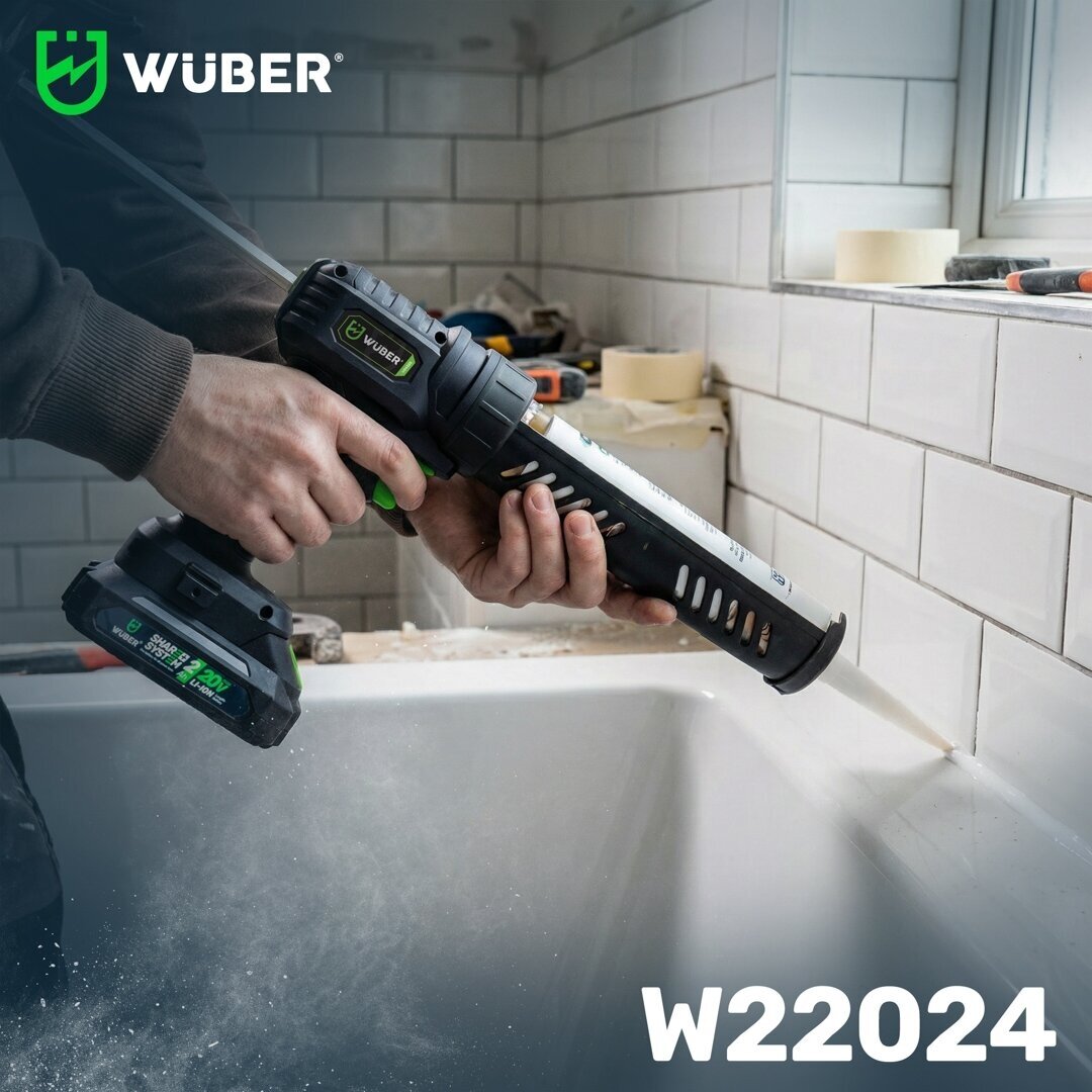 Akumuliatorinis pistoletas hermetikams Wuber 20V Li-ion (be akumuliatoriaus ir įkroviklio) 4