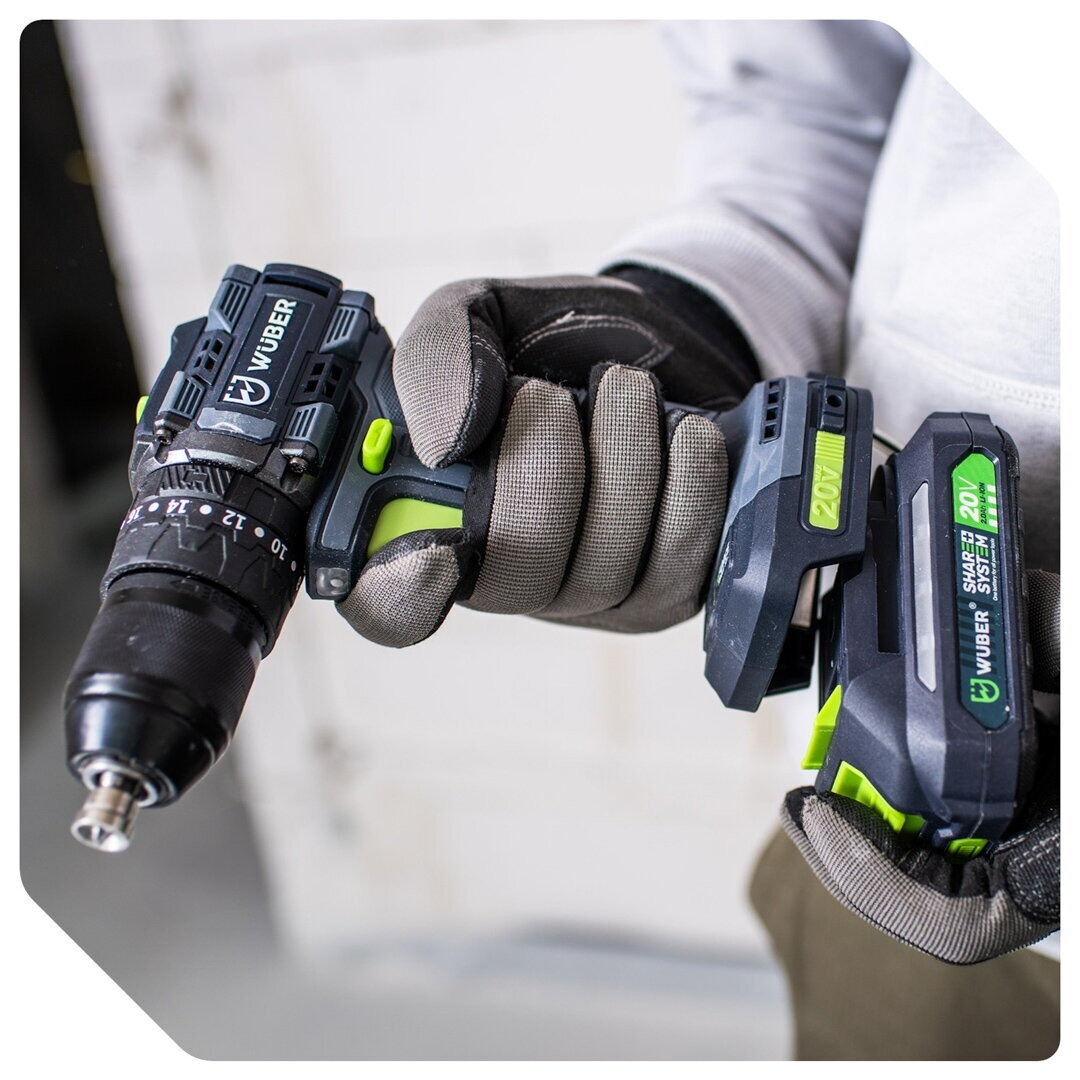 Akumuliatorinis suktuvas Wuber 20V Li-ion Brushless (Be akumuliatoriaus ir įkroviklio) 2 Akumuliatorinis suktuvas Wuber 20V Li-ion Brushless (Be akumuliatoriaus ir įkroviklio) 2