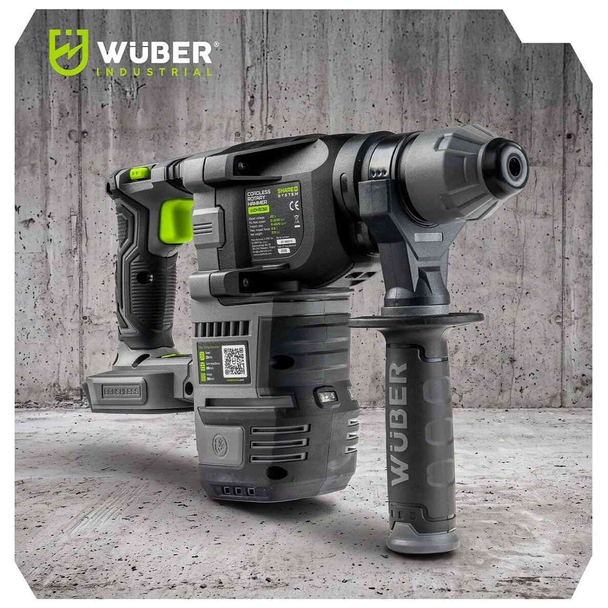 Akumuliatorinis perforatorius Wuber 20V, SDS-plus 2,8 J (be akumuliatoriaus ir įkroviklio) 7