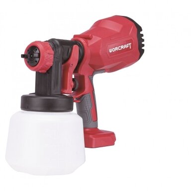 Akumuliatorinis dažų purkštuvas WORCRAFT 20V (be akumuliatoriaus) Akumuliatorinis dažų purkštuvas WORCRAFT 20V (be akumuliatoriaus)