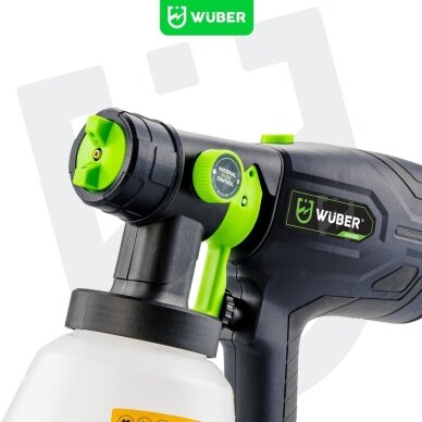 Akumuliatorinis dažų purkštuvas Wuber W04323, 20V Li-ion, 4,0 Ah 6