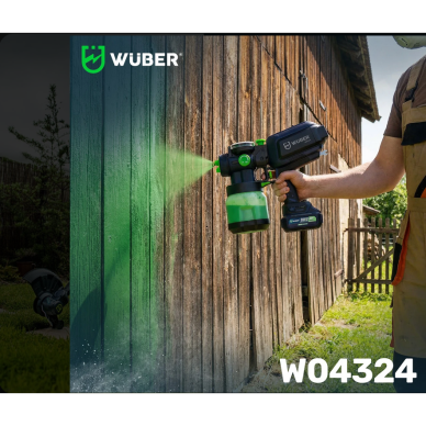 Akumuliatorinis dažų purkštuvas Wuber W04324, 20V Li-ion, 4,0 Ah 5