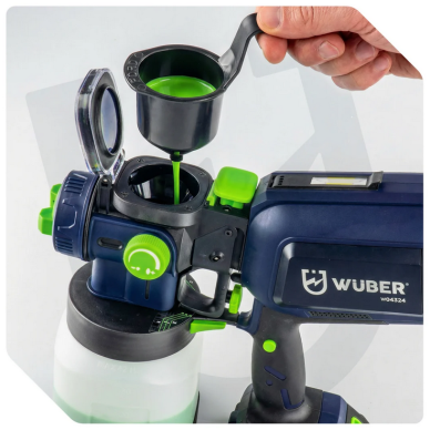 Akumuliatorinis dažų purkštuvas Wuber W04324, 20V Li-ion, 4,0 Ah 7