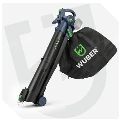 Akumuliatorinis lapų pūstuvas/siurblys Wuber, 40V, su 2x4,0Ah baterijom 1