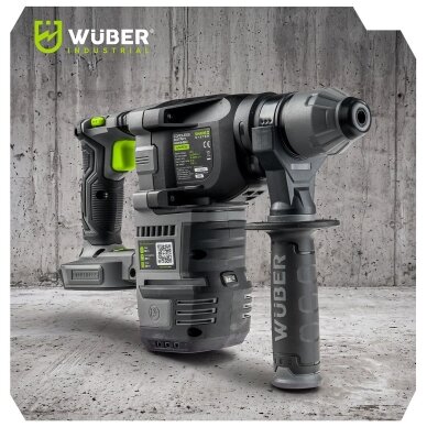 Akumuliatorinis perforatorius Wuber 20V, SDS-plus 2,8 J (be akumuliatoriaus ir įkroviklio) 7 Akumuliatorinis perforatorius Wuber 20V, SDS-plus 2,8 J (be akumuliatoriaus ir įkroviklio) 7