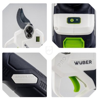 Akumuliatorinis sekatorius Wuber 20 V (be akumuliatoriaus) 14