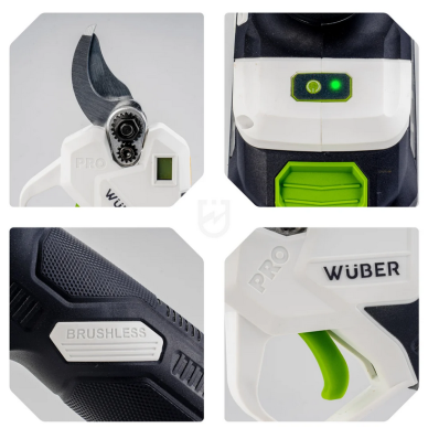 Akumuliatorinis sekatorius Wuber 20 V su 4,0Ah baterija 12 Akumuliatorinis sekatorius Wuber 20 V su 4,0Ah baterija 12
