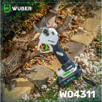 Akumuliatorinis sekatorius Wuber 20 V su 4,0Ah baterija 14