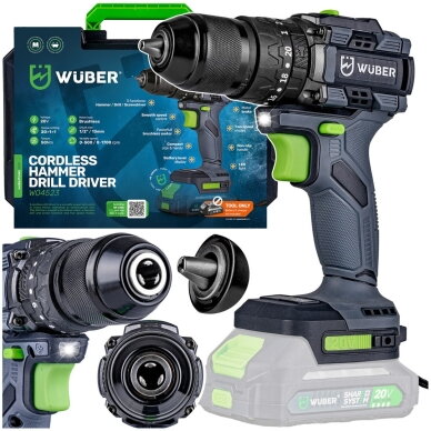 Akumuliatorinis suktuvas Wuber 20V Li-ion Brushless (Be akumuliatoriaus ir įkroviklio) 1