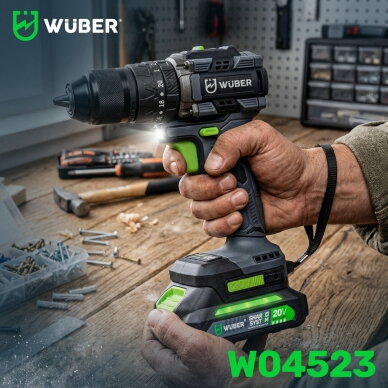 Akumuliatorinis suktuvas Wuber 20V Li-ion Brushless (Be akumuliatoriaus ir įkroviklio) 8 Akumuliatorinis suktuvas Wuber 20V Li-ion Brushless (Be akumuliatoriaus ir įkroviklio) 8
