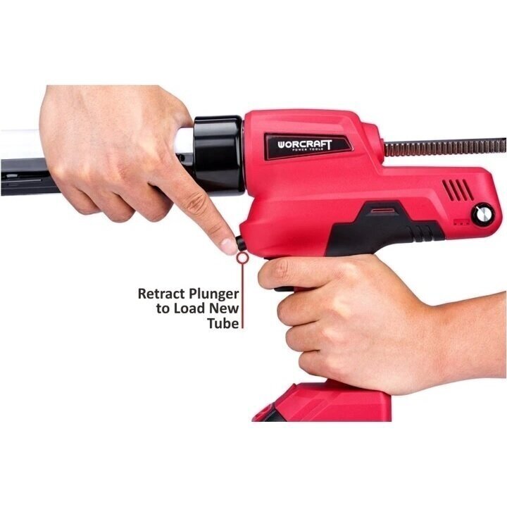 Akumuliatorinis pistoletas hermetikams Worcraft 20V LI-ION 4 Akumuliatorinis pistoletas hermetikams Worcraft 20V LI-ION 4