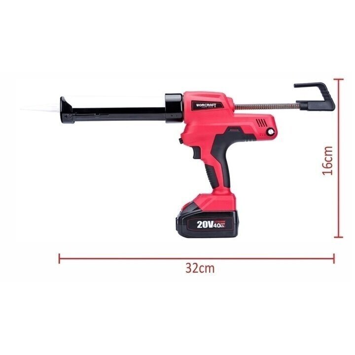 Akumuliatorinis pistoletas hermetikams Worcraft 20V LI-ION 6 Akumuliatorinis pistoletas hermetikams Worcraft 20V LI-ION 6