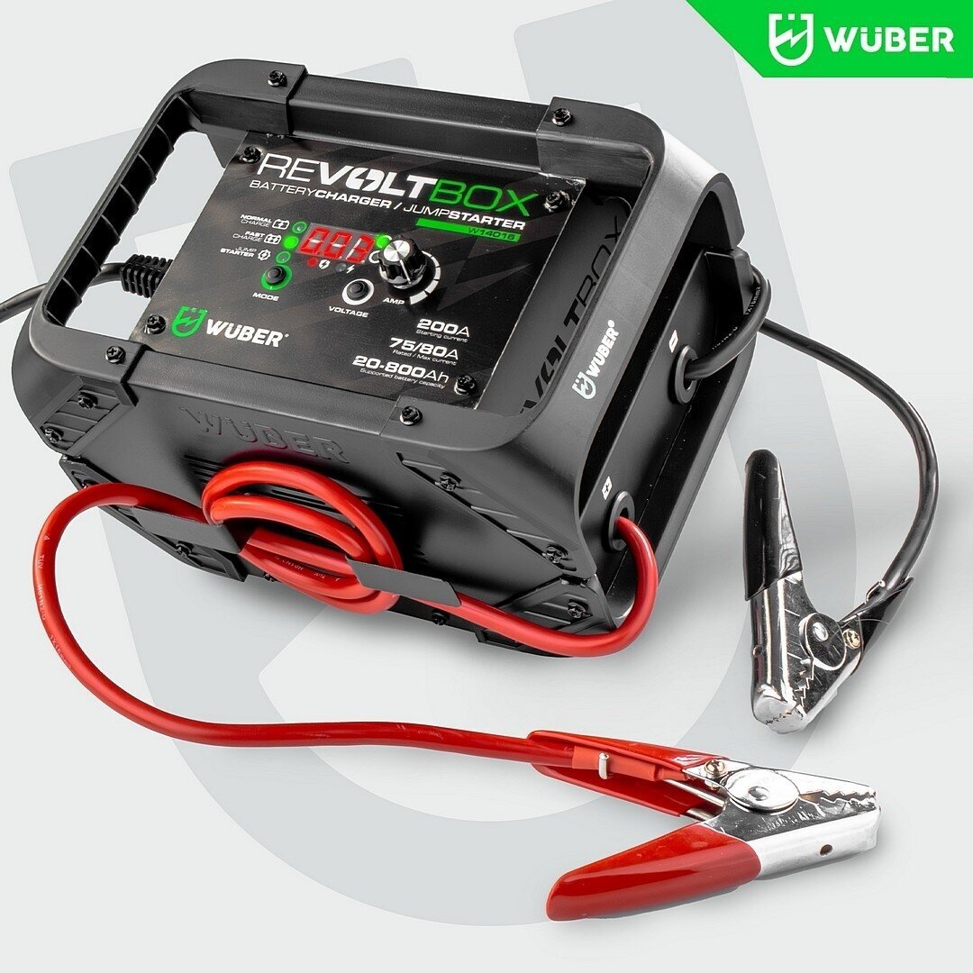Automatinis akumuliatoriaus įkroviklis su paleidimo funkcija Wuber W14016, 200A 1