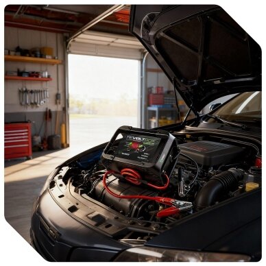 Automatinis akumuliatoriaus įkroviklis su paleidimo funkcija Wuber W14016, 200A 8 Automatinis akumuliatoriaus įkroviklis su paleidimo funkcija Wuber W14016, 200A 8