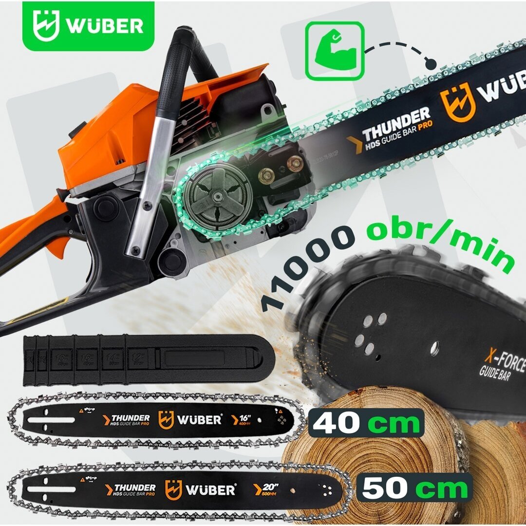 Benzininis grandininis pjūklas WUBER 16"-18" 3,8 kW/5,2AG 11 Benzininis grandininis pjūklas WUBER 16"-18" 3,8 kW/5,2AG 11
