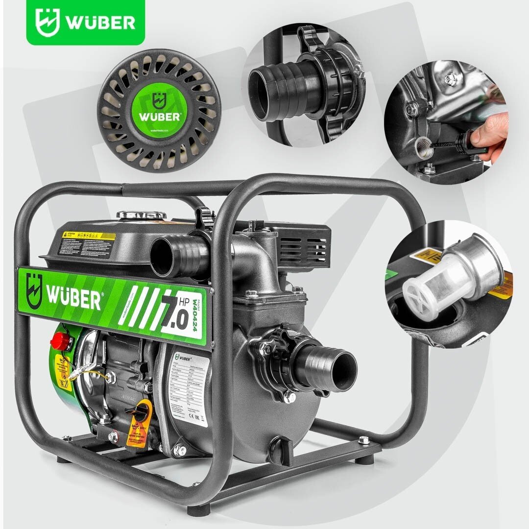 Benzininis vandens siurblys Wuber, 7 AG 3