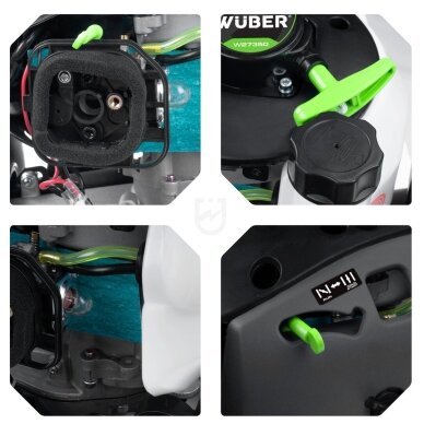 Benzininės gyvatvorių žirklės Wuber 750W 2