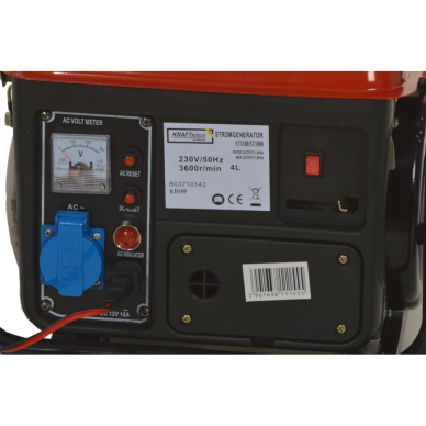 Benzininis dvitaktis elektros generatorius Kraft & Dele KD109, 1200W 12V/230V 4 Benzininis dvitaktis elektros generatorius Kraft & Dele KD109, 1200W 12V/230V 4