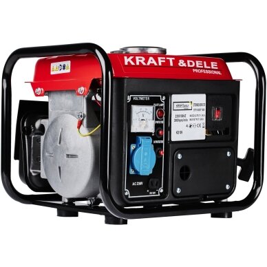 Benzininis dvitaktis elektros generatorius Kraft & Dele KD109, 1200W 12V/230V 3 Benzininis dvitaktis elektros generatorius Kraft & Dele KD109, 1200W 12V/230V 3