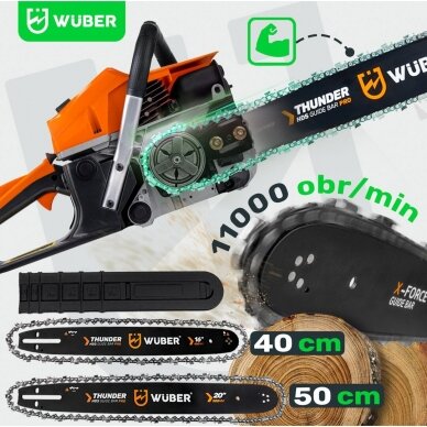 Benzininis grandininis pjūklas WUBER 16"-18" 3,8 kW/5,2AG 11
