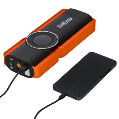 Daugiafunkcinis įkroviklis-paleidėjas su kompresoriumi ir LED žibintu Kraft & Dele KD5492, 1200A, 12 V, 10000 mAh 2