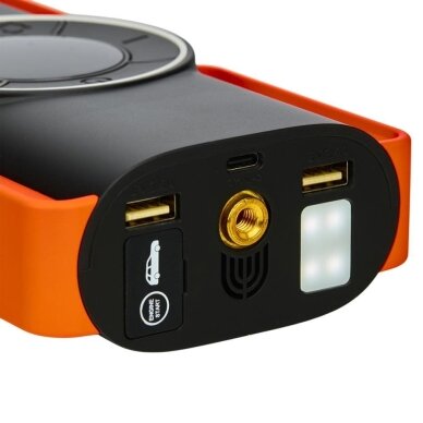 Daugiafunkcinis įkroviklis-paleidėjas su kompresoriumi ir LED žibintu Kraft & Dele KD5492, 1200A, 12 V, 10000 mAh 19 Daugiafunkcinis įkroviklis-paleidėjas su kompresoriumi ir LED žibintu Kraft & Dele KD5492, 1200A, 12 V, 10000 mAh 19