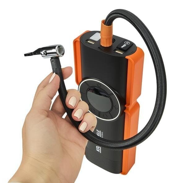 Daugiafunkcinis įkroviklis-paleidėjas su kompresoriumi ir LED žibintu Kraft & Dele KD5492, 1200A, 12 V, 10000 mAh 3