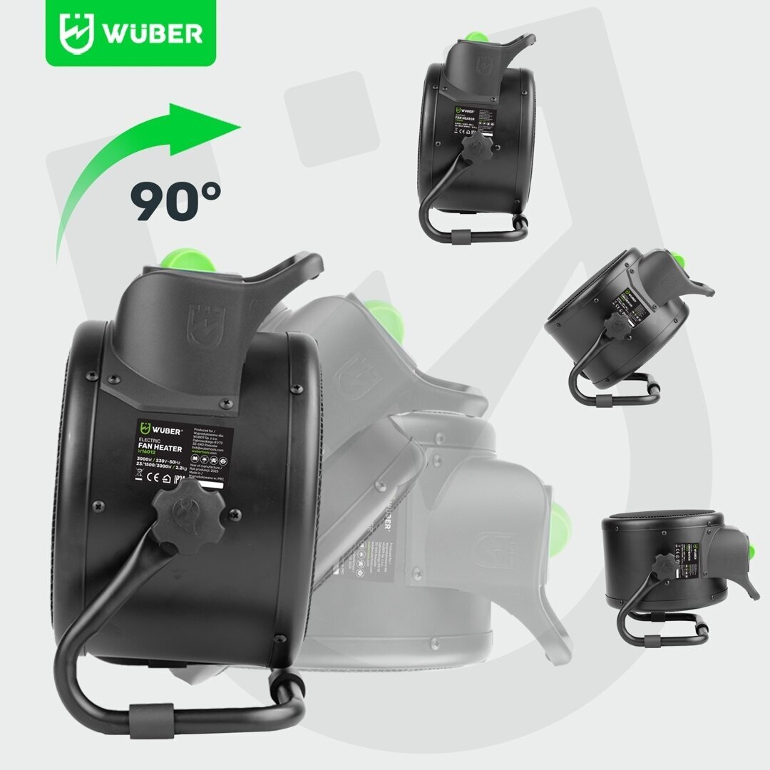 Elektrinis šildytuvas Wuber W16012, 3000 W 7 Elektrinis šildytuvas Wuber W16012, 3000 W 7