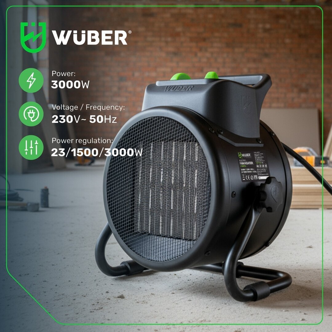 Elektrinis šildytuvas Wuber W16012, 3000 W 12 Elektrinis šildytuvas Wuber W16012, 3000 W 12