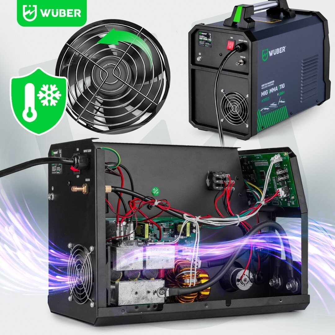 Inverterinis suvirinimo pusautomatis Wuber W19005 MIG FLUX MMA TIG 3