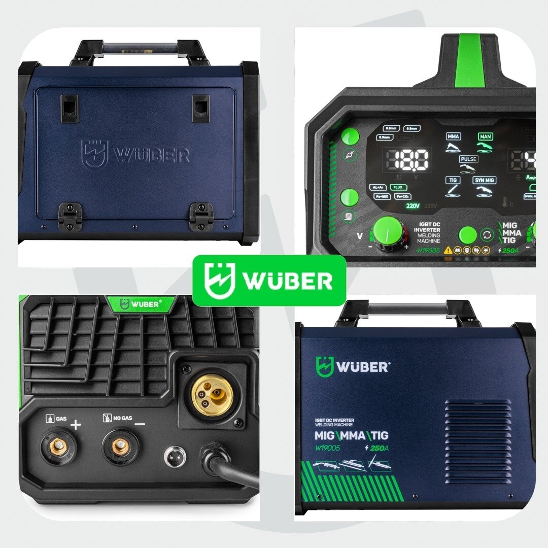 Inverterinis suvirinimo pusautomatis Wuber W19005 MIG FLUX MMA TIG 2 Inverterinis suvirinimo pusautomatis Wuber W19005 MIG FLUX MMA TIG 2