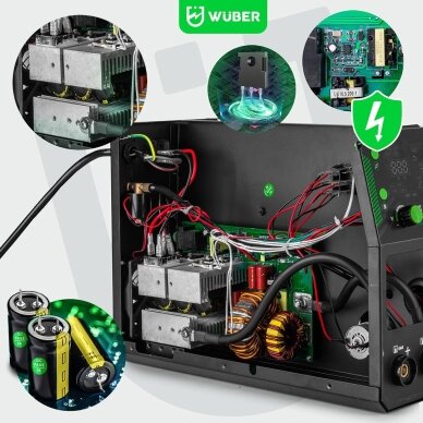 Inverterinis suvirinimo pusautomatis Wuber W19005 MIG FLUX MMA TIG 8 Inverterinis suvirinimo pusautomatis Wuber W19005 MIG FLUX MMA TIG 8