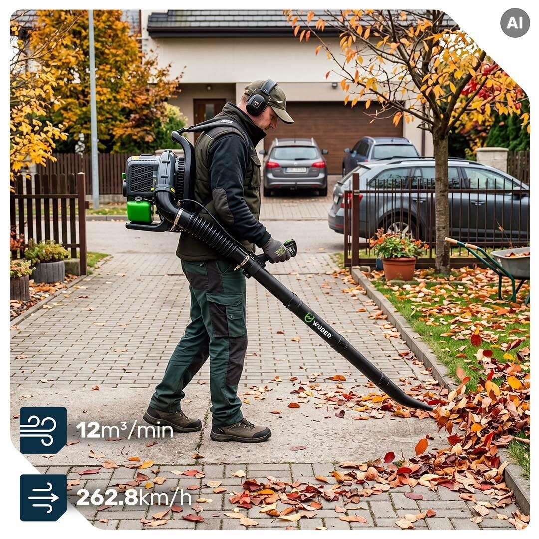 Kuprinės tipo lapų pūstuvas WUBER W43438 su antivibracine sistema 12 Kuprinės tipo lapų pūstuvas WUBER W43438 su antivibracine sistema 12