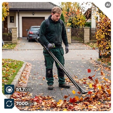 Kuprinės tipo lapų pūstuvas WUBER W43438 su antivibracine sistema 8 Kuprinės tipo lapų pūstuvas WUBER W43438 su antivibracine sistema 8