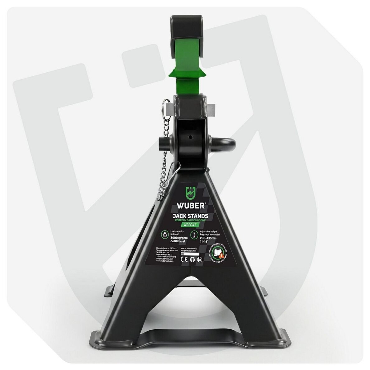 Pastatomas domkratas Wuber W22047, 3t, 285-415mm, 2 vnt. 12