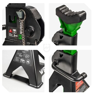 Pastatomas domkratas Wuber W22047, 3t, 285-415mm, 2 vnt. 3 Pastatomas domkratas Wuber W22047, 3t, 285-415mm, 2 vnt. 3