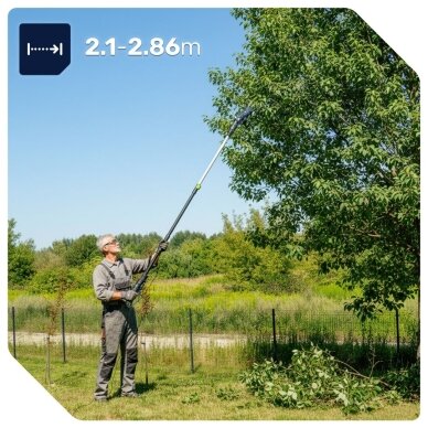 Šakų genėtuvas/aukštapjovė Wuber 750W 11
