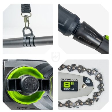 Šakų genėtuvas/aukštapjovė Wuber 750W 2 Šakų genėtuvas/aukštapjovė Wuber 750W 2