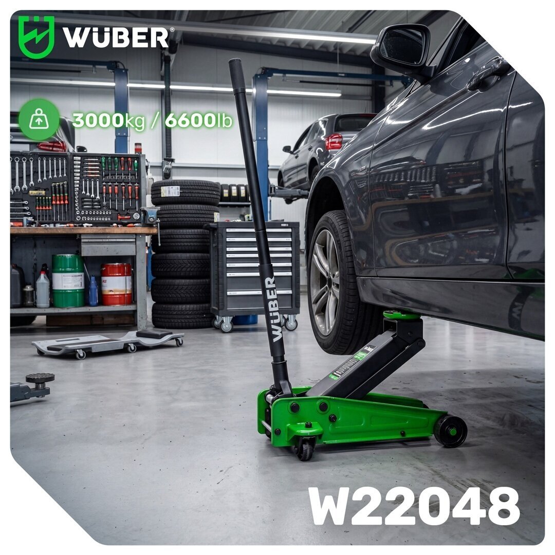 Žemo profilio 3 t hidraulinis domkratas Wuber W22048, 140-460mm 12