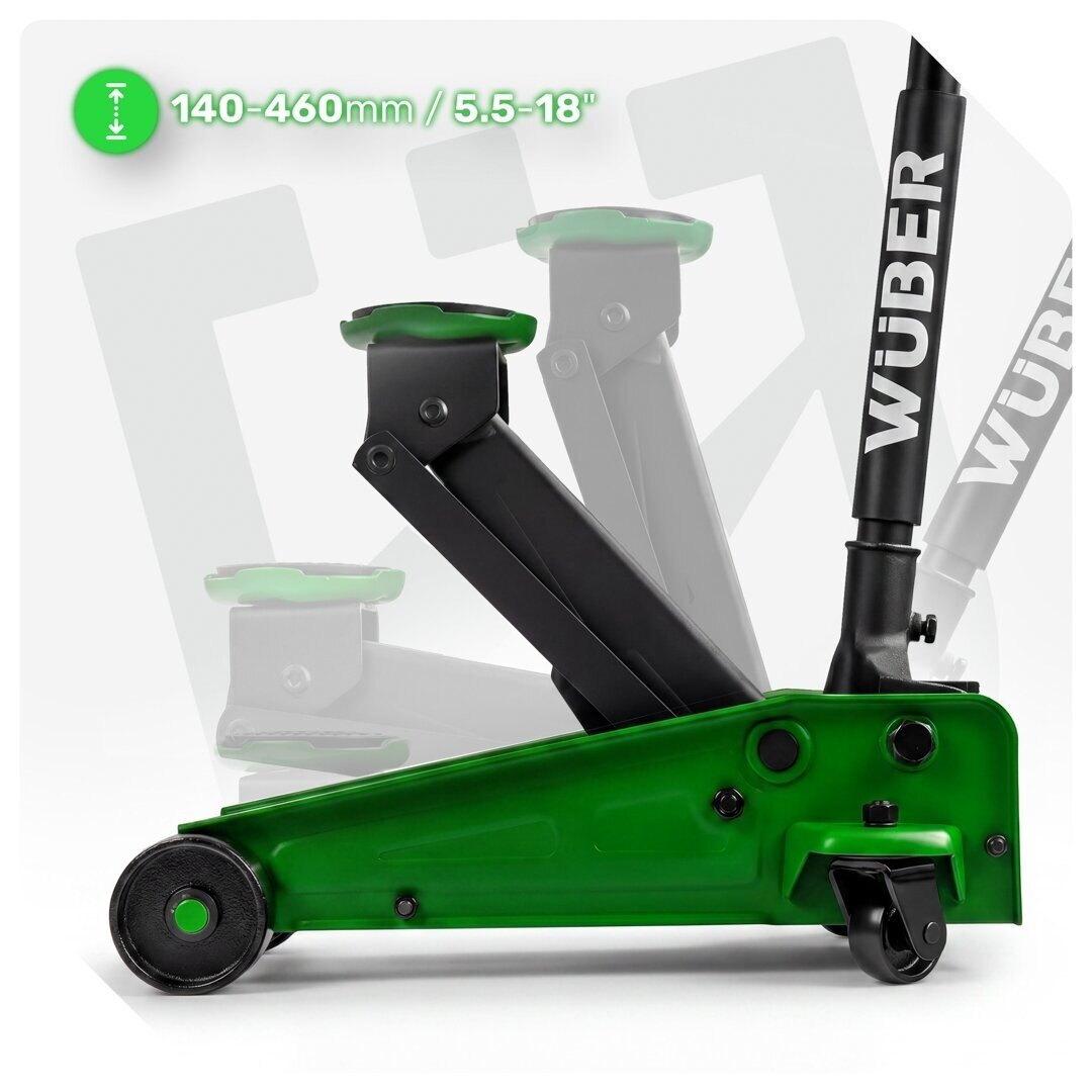 Žemo profilio 3 t hidraulinis domkratas Wuber W22048, 140-460mm 13