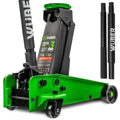 Žemo profilio 3 t hidraulinis domkratas Wuber W22048, 140-460mm Žemo profilio 3 t hidraulinis domkratas Wuber W22048, 140-460mm